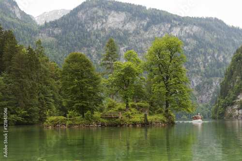 Lake Konigsee in Bavarian Alps.