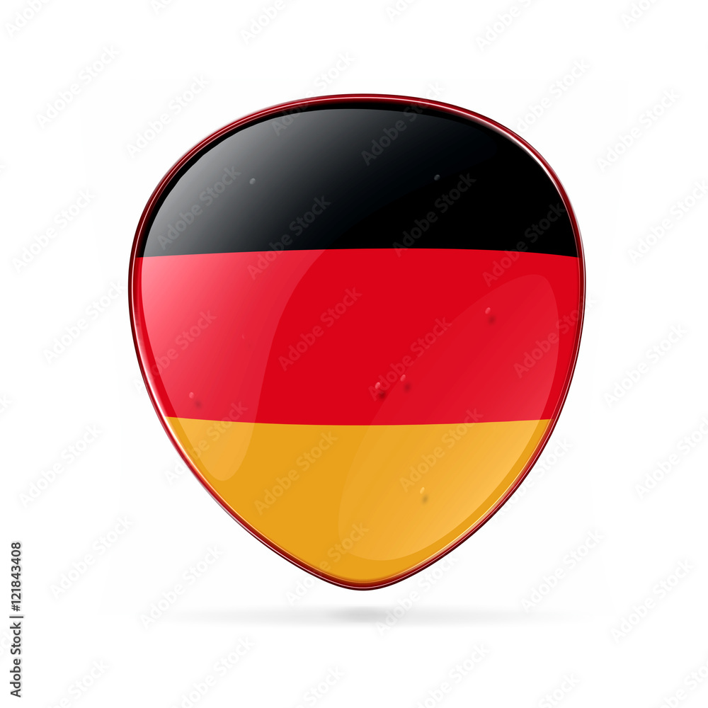 Germany Flag Icon, isolated on white background. Germany Flag Icon, isolated on white background.