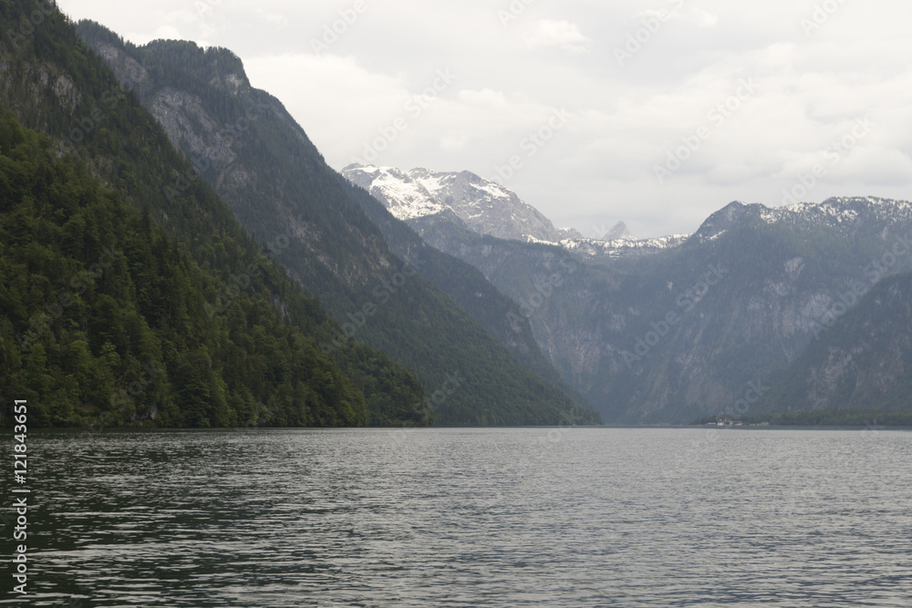 Lake Konigsee in Bavarian Alps. Lake Konigsee in Bavarian Alps.