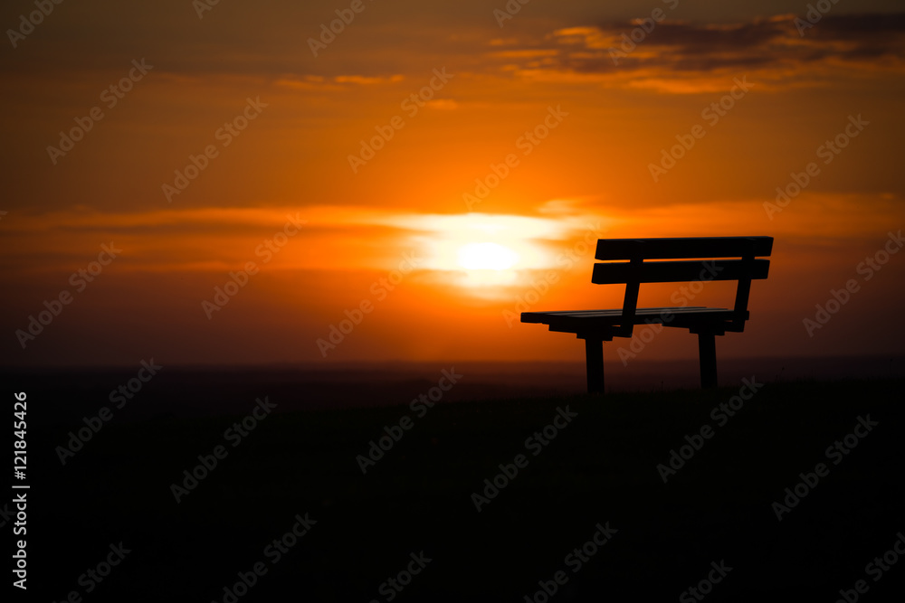 Epson sunset bench