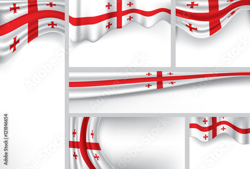 Vector Georgia Flag, Georgian Flag (Vector Art)