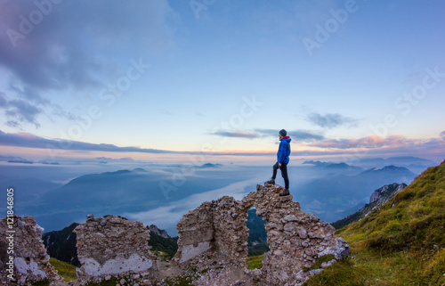 Wonderful View Down Into The Valley Early In The Morning Before Sunrise From Dobratsch In Villach