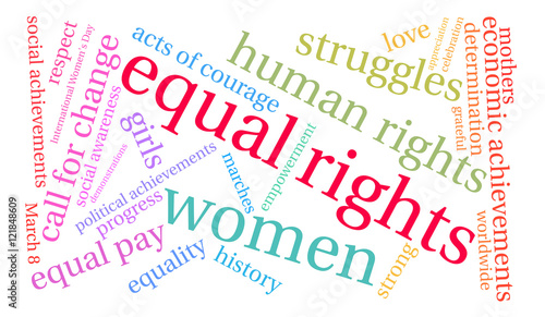 Equal Rights word cloud on a white background. 