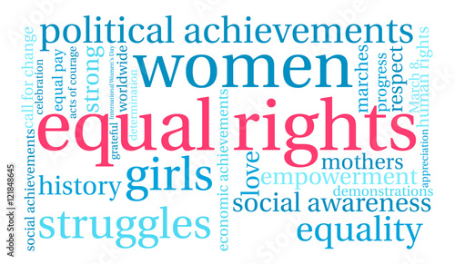 Equal Rights word cloud on a white background. 