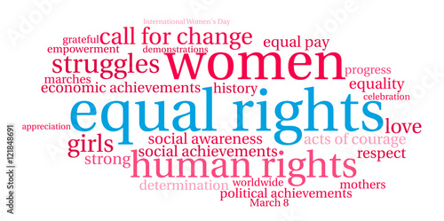 Equal Rights word cloud on a white background. 