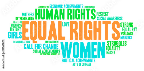 Equal Rights Word Cloud on a white background. 