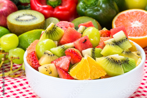 Nutritious fruits salad for diet and healthy