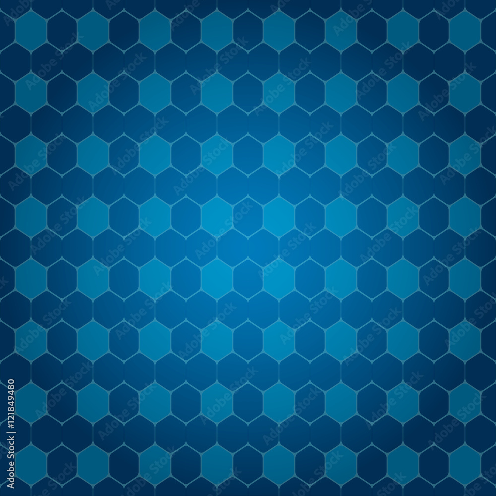 Vector abstract blue gradient background with hexagon shapes different  opacity. Stock Vector | Adobe Stock