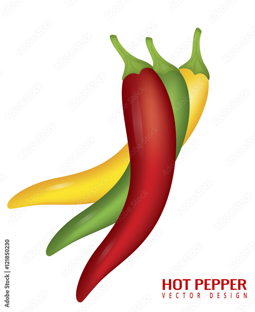 Сет набор перец чили - красный желтый зеленый острый перец Stock Vector ...