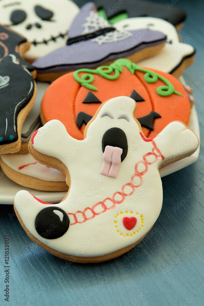 Halloween cookies with different shapes