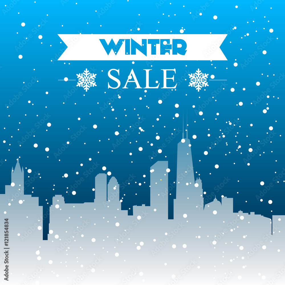 Naklejka premium Winter sale