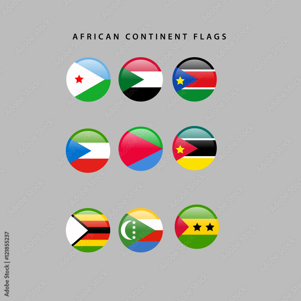 Naklejka premium African flags