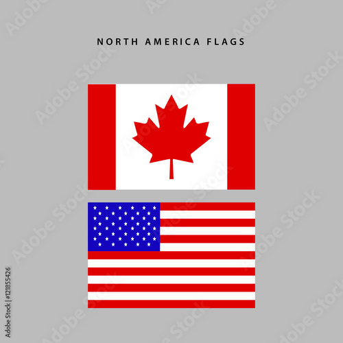 North america flags