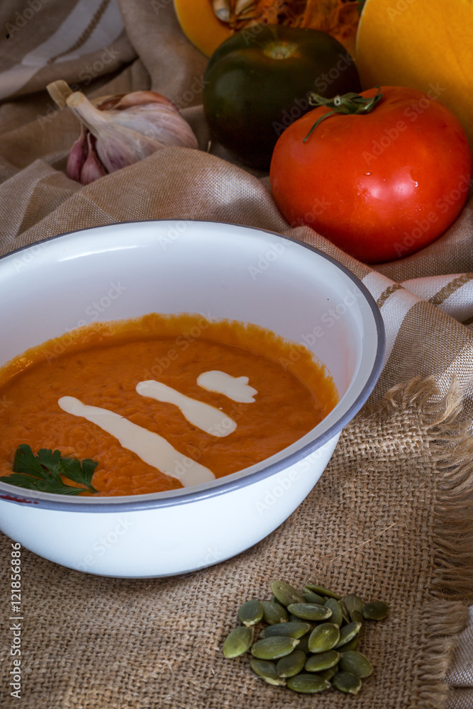 Pumpkin soup for halloween party Pumpkin soup for halloween party