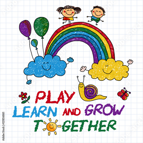 Play Learn and grow together Vector image