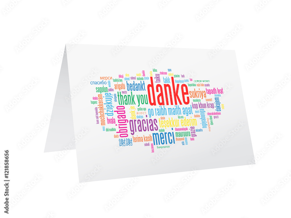  "DANKE!" Karte Stock Vector 