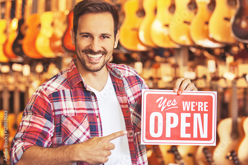 Open musical instruments store