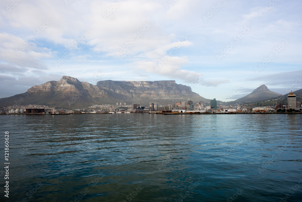 Table Mountain and Cape Town from the Ocean