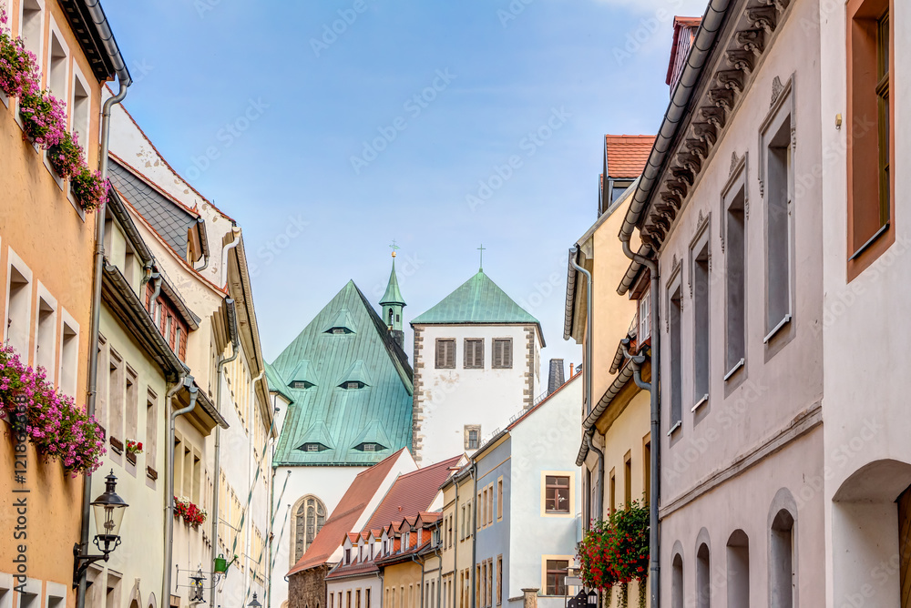 Freiberg old town - view to the dome