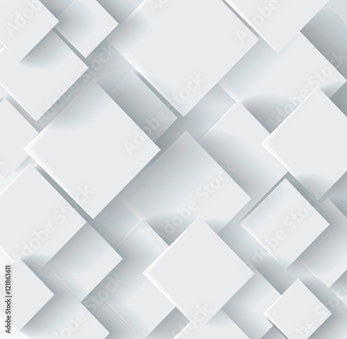 3D Quadrate Tapete - Fototapete Vector Abstract geometric paper background