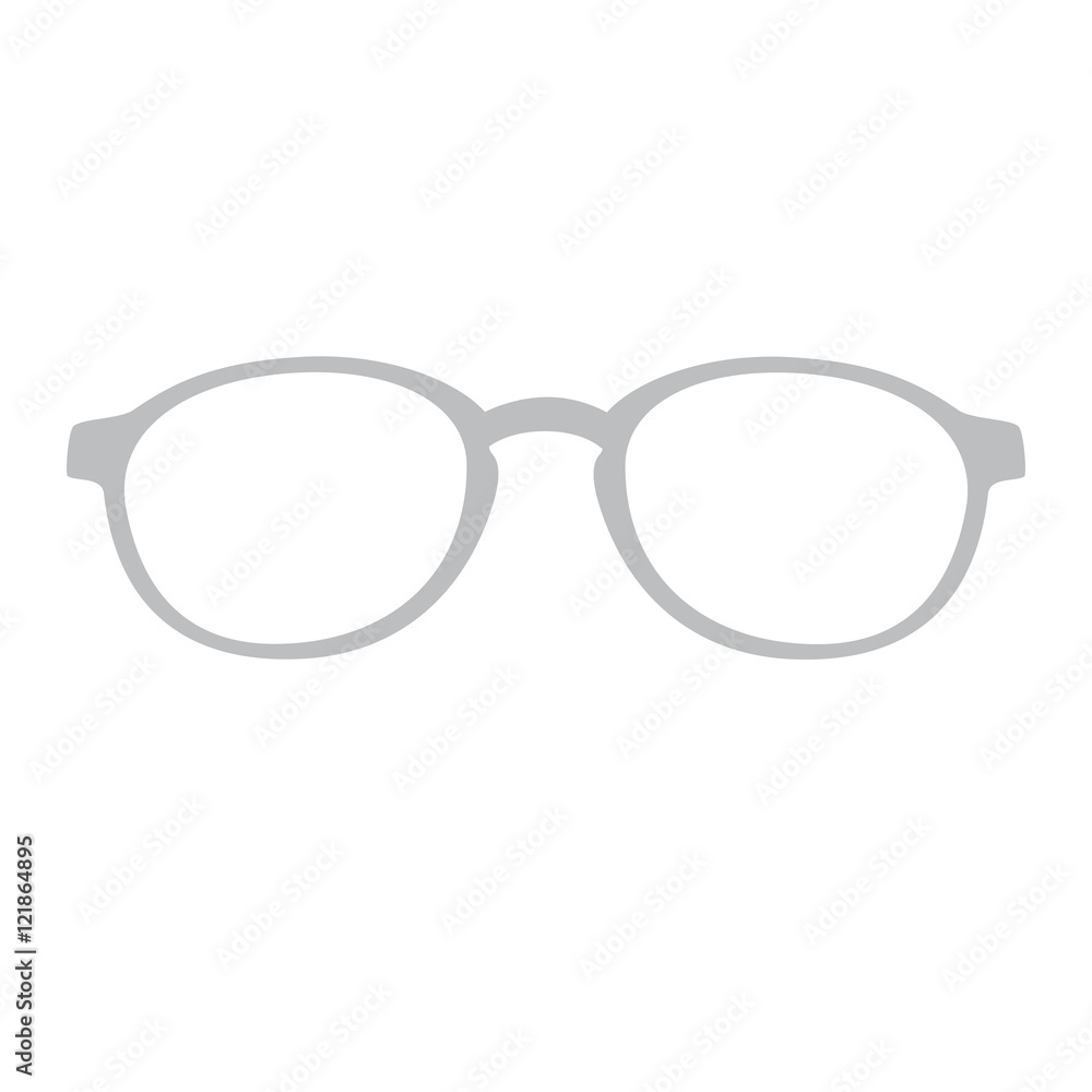 Grey glasses for reading. Vector illustration Grey glasses for reading. Vector illustration