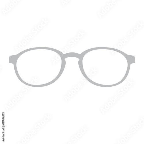 Grey glasses for reading. Vector illustration