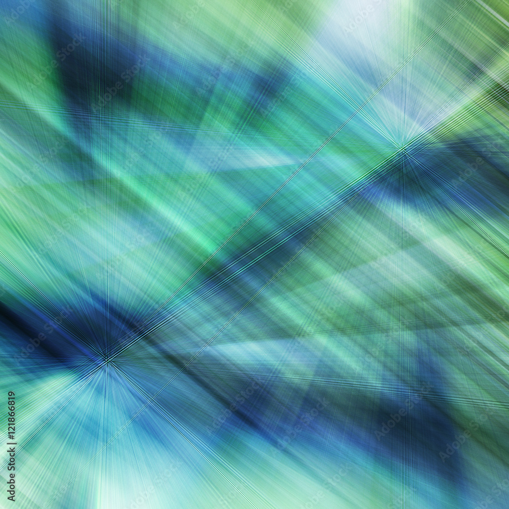 Blue and green rays background