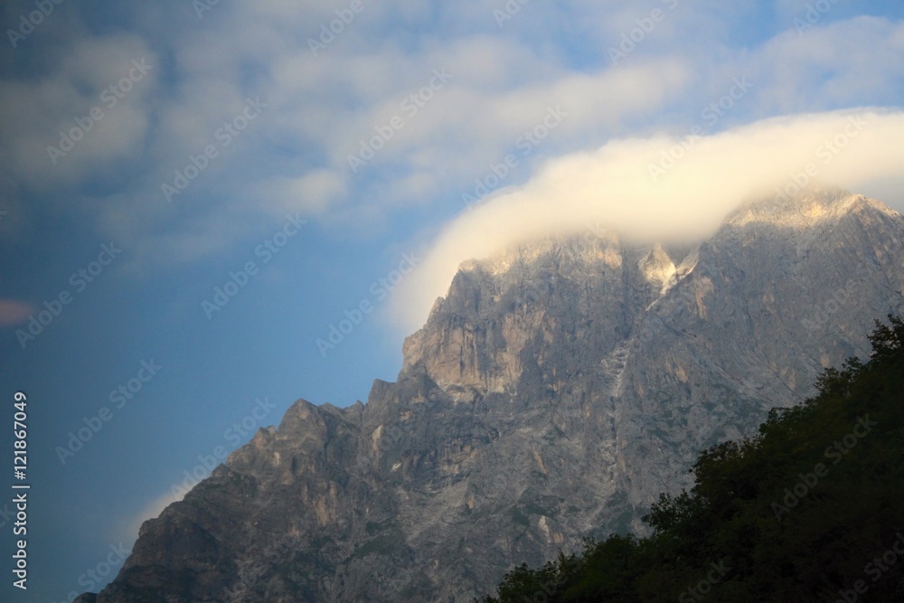 Mountain Gran Sasso in fog. Mountain Gran Sasso in fog.