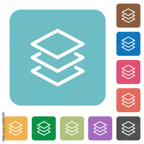 Flat layers icons