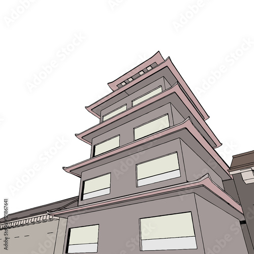 pagoda illustration