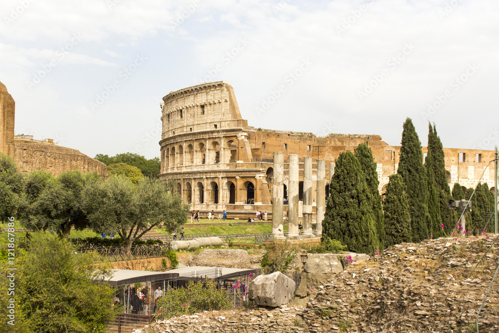 landscape of the Colosseum in Rome