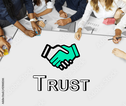 Trust Handshake Partnership Coooperation Graphic Concept photo