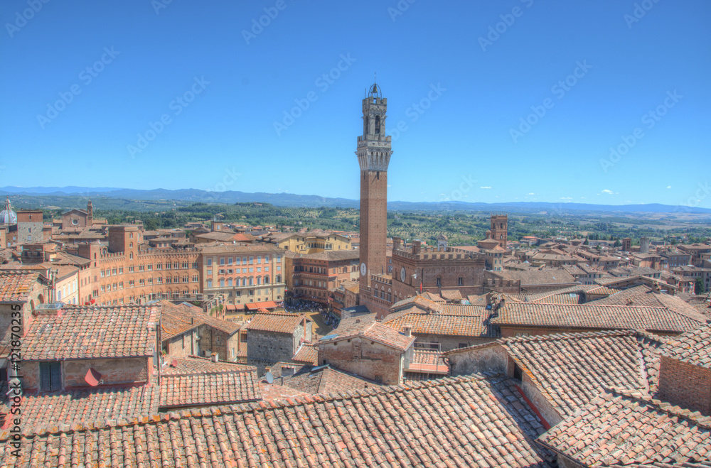 Panoramica Siena, tocana, Italia
