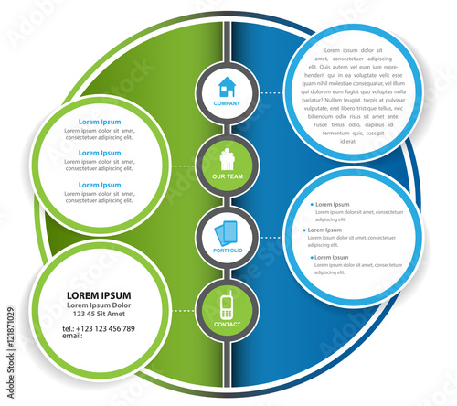 Circles background design for introduce a company
