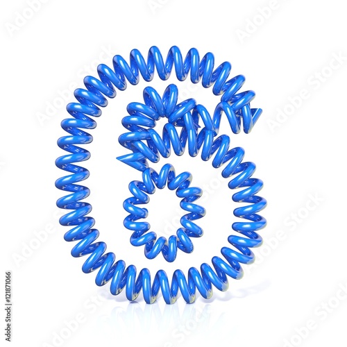 Spring, spiral cable number SIX 6 3D © djmilic