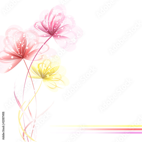 vector background with flowers