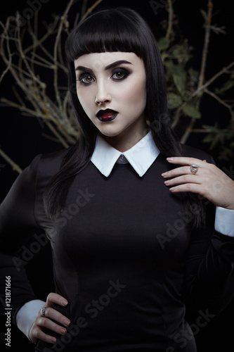 Gothic brunette girl