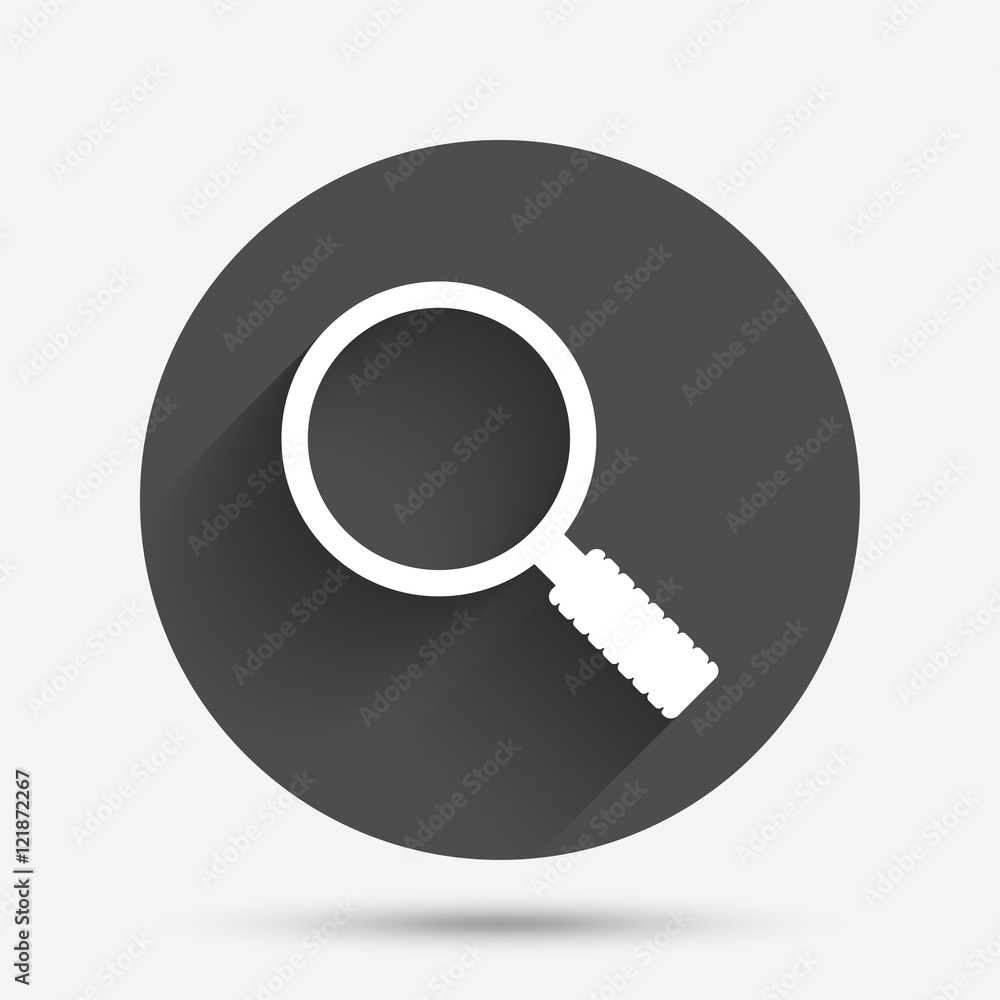 Magnifier glass sign icon. Zoom tool. Navigation Magnifier glass sign icon. Zoom tool. Navigation