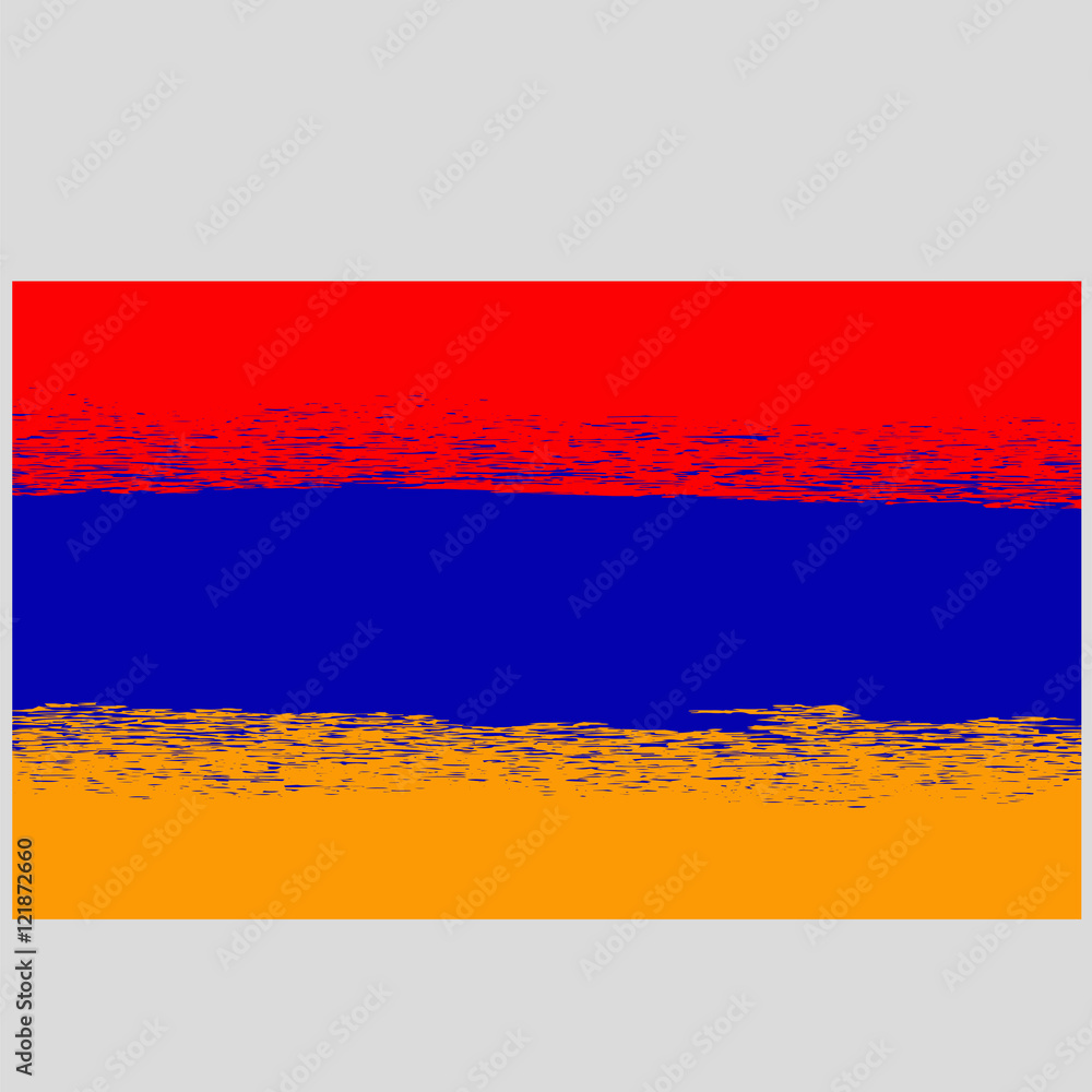 Obraz premium Grunge Flag of Armenia. Armenian Symbol of Independence.
