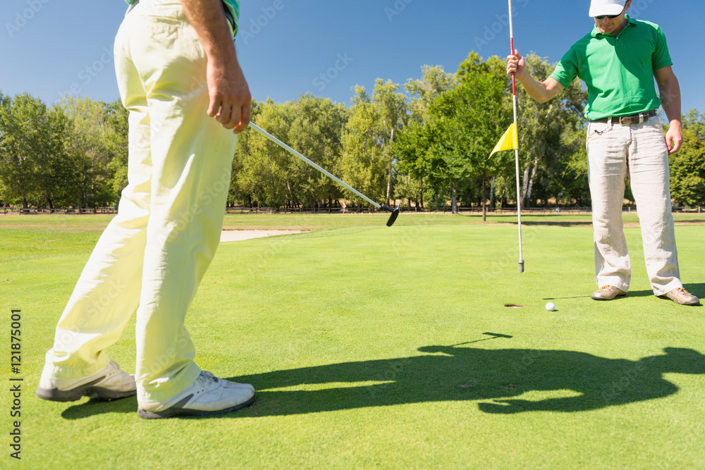 Fototapeta premium Golf game detail, friends playing