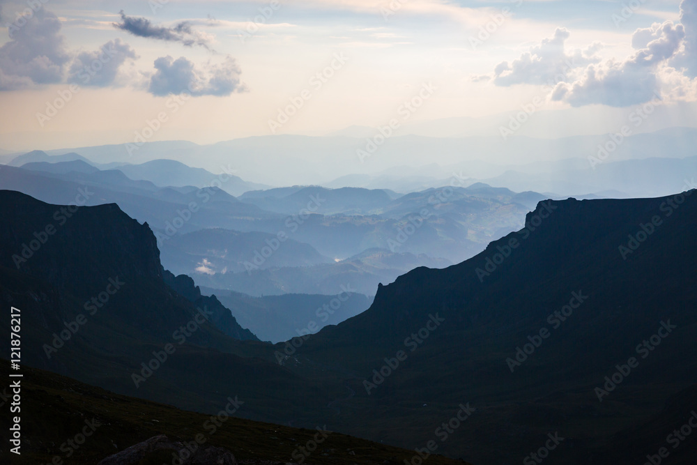 Fototapeta premium Panorama of Romanian Carpathians