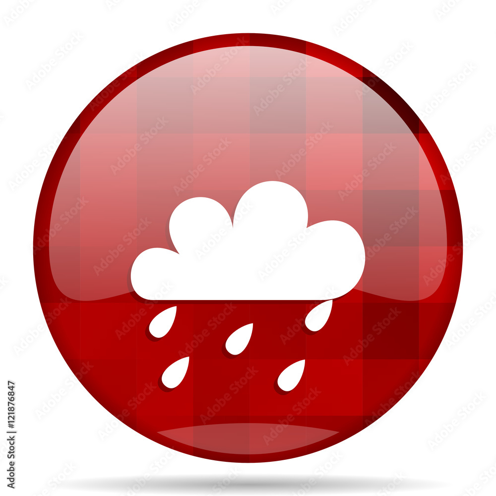 rain red round circle glossy modern design web icon rain red round circle glossy modern design web icon