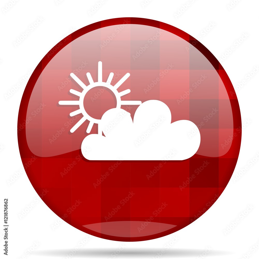 cloud red round circle glossy modern design web icon cloud red round circle glossy modern design web icon