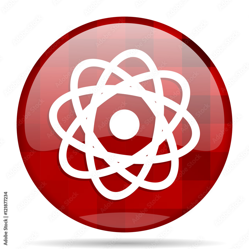 atom red round circle glossy modern design web icon atom red round circle glossy modern design web icon
