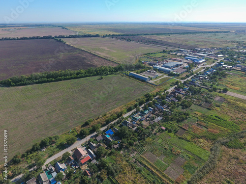 Top view of the small village