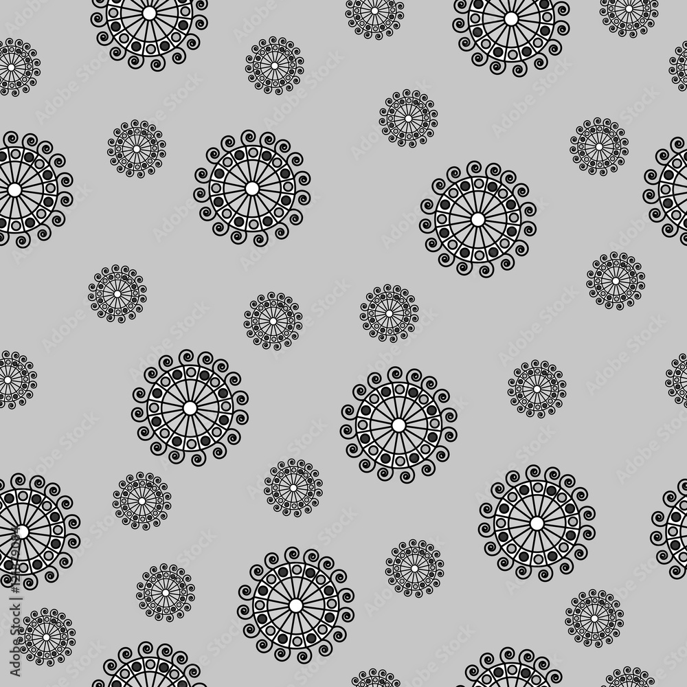 Abstract seamless vector pattern with swirls on beige background Abstract seamless vector pattern with swirls on beige background