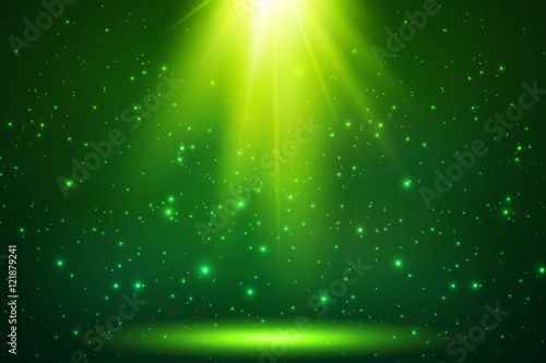 Green magic top light vector horizontal background