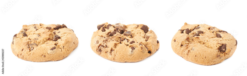 Pile of cookies isolated over the white background Pile of cookies isolated over the white background