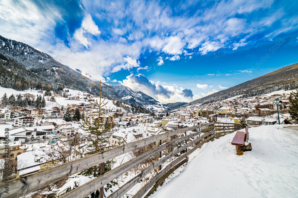 view on alpine village