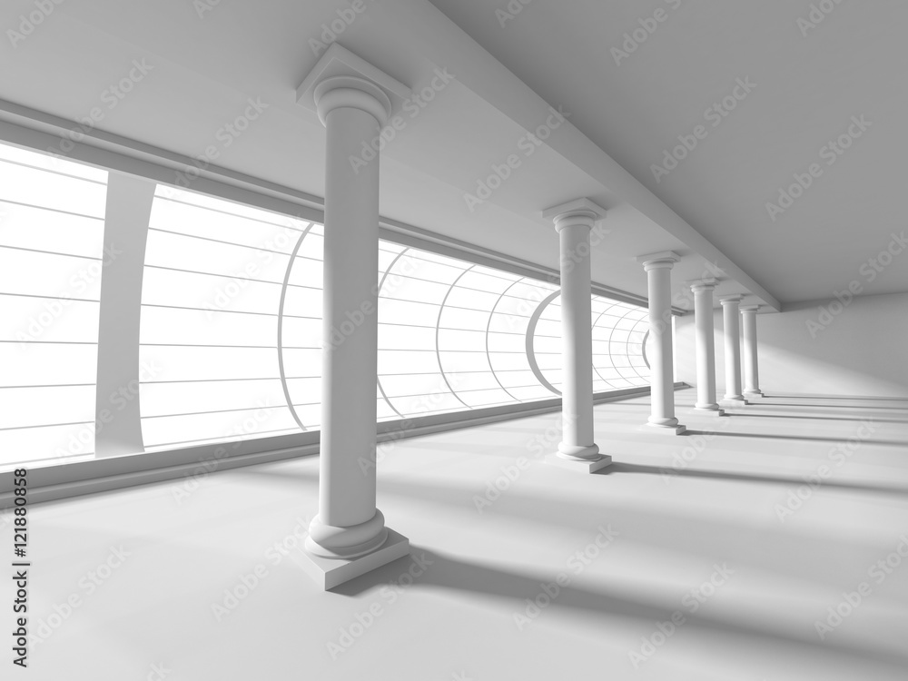 Fototapeta premium Abstract Architecture Design Interior Column Background